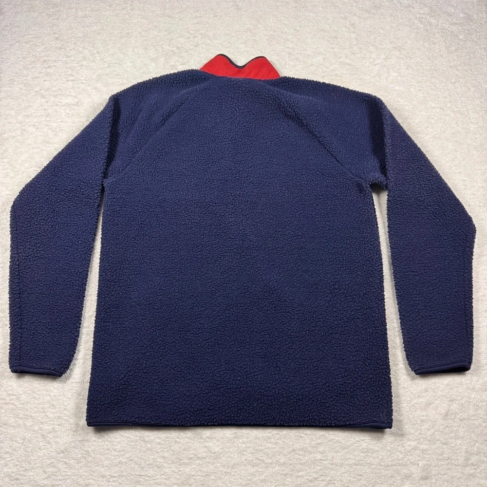 Vintage Old Navy Men's L Navy Red Colorblock Active‎ Fleece Full Zip Jacket